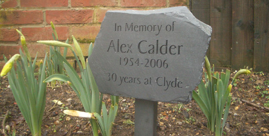 gravestone on stand