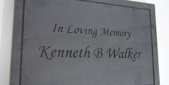 slate memorial plaque